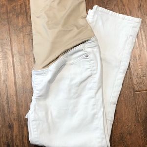 Loft Maternity White Denim